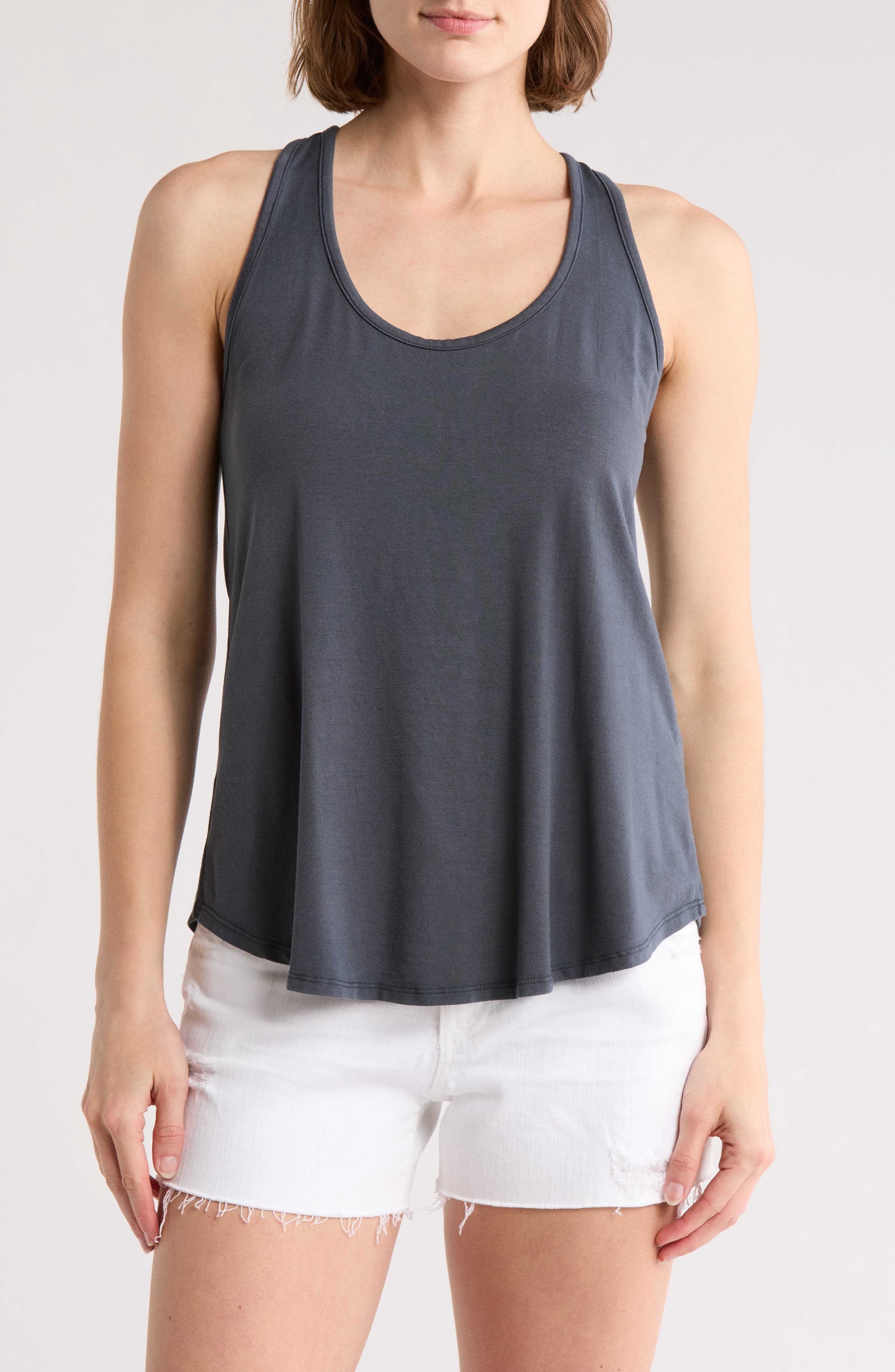 GO COUTURE Rounded Racerback Tank