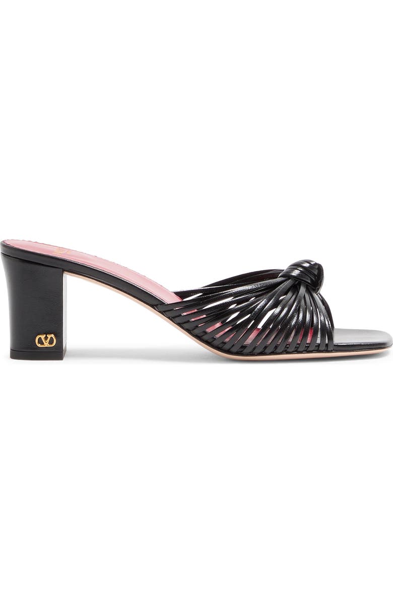 Valentino Annet Block Heel Slide Sandal, Alternate, color, Black