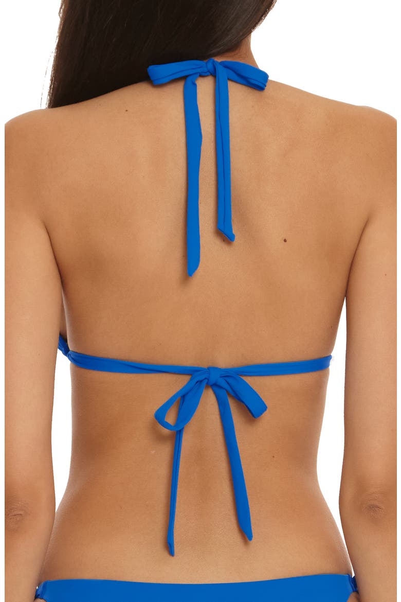CHARMED TRIANGLE TOP, Alternate, color, TRUE BLUE