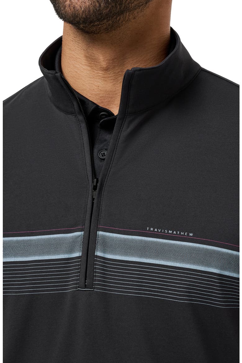 Nautical Adventure Quarter Zip Pullover, Alternate, color, BLACK