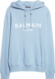 Balmain Organic Cotton Logo Graphic Hoodie