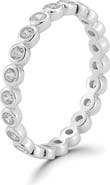 GLAZE JEWELRY Bezel Cubic Zirconia Stackable Eternity Band Ring