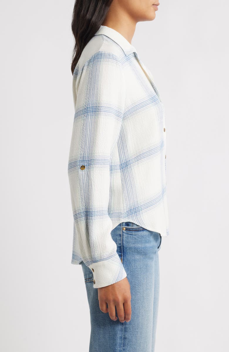 Hatley Lila Plaid Button-Up Shirt, Alternate, color, Cami Lace