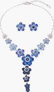 Modenaire Crystal Daisy Necklace and Earring Set