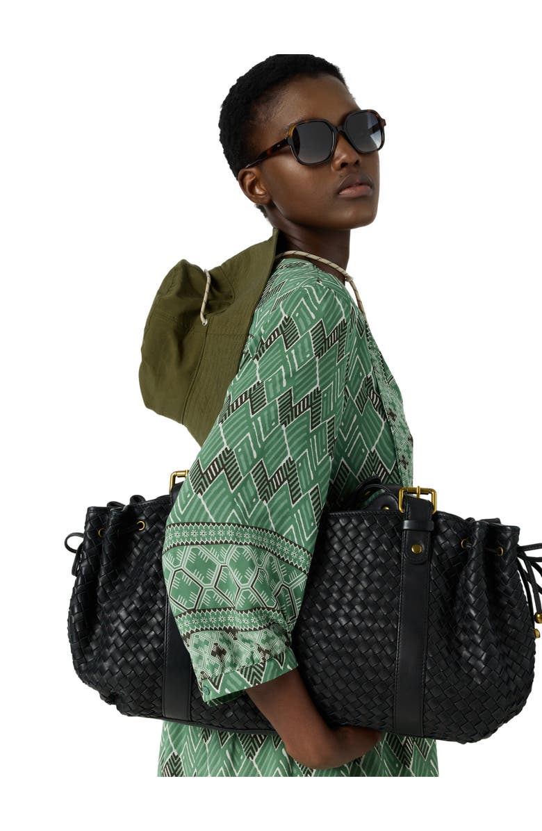 GERARD DAREL Rim Geometric Tunic Knee-Length Dress, Alternate, color, Green