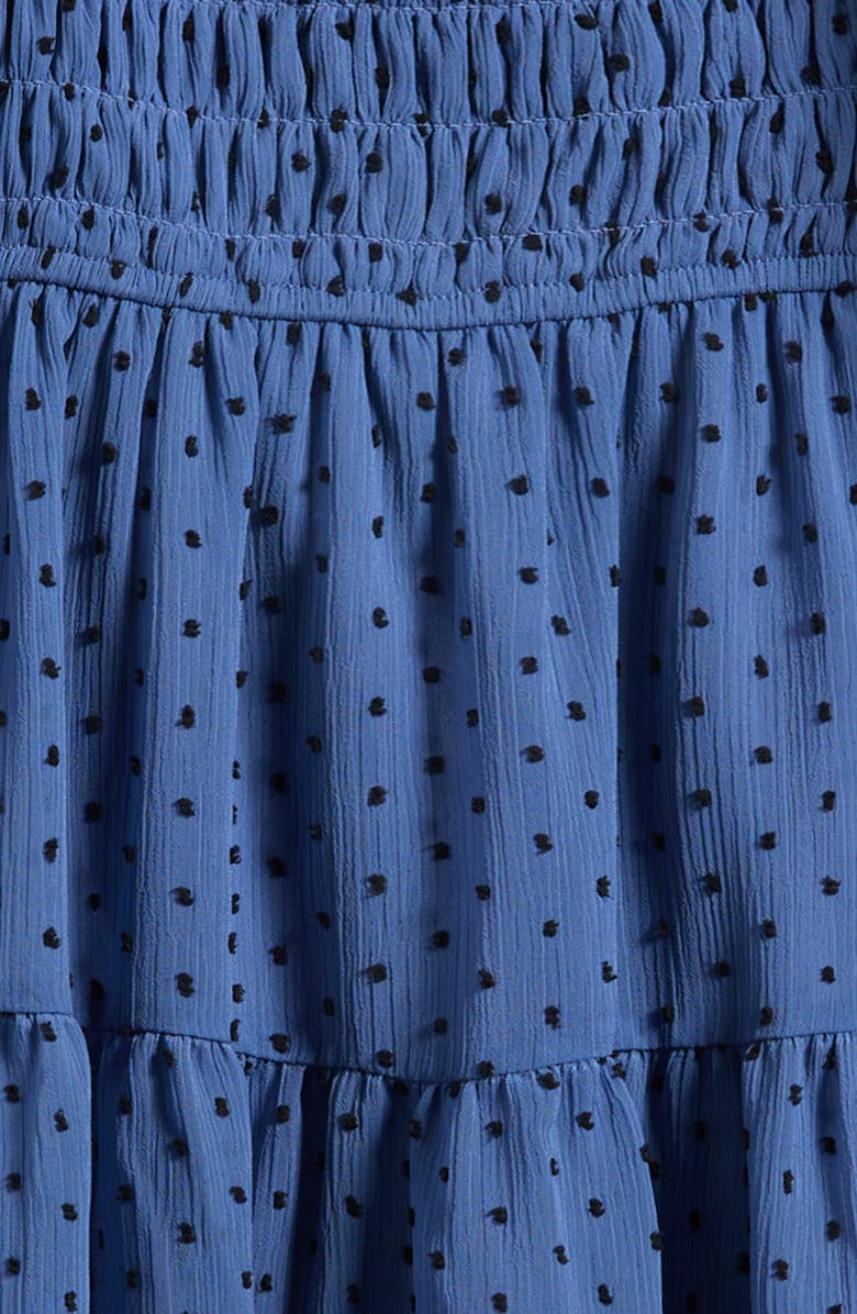 Ava & Yelly Kids' Swiss Dot Babydoll Party Dress, Alternate, color, Dusty Blue