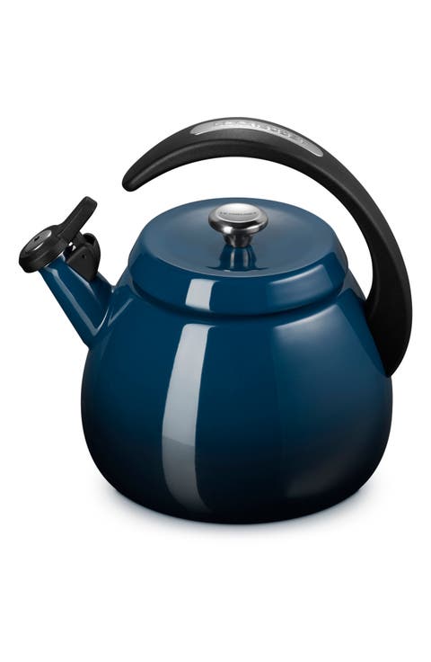 2.2-Quart Enameled Stainless Steel Whistling Cloche Kettle