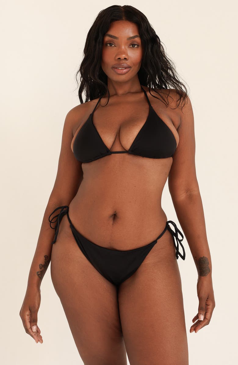 Dippin Daisys Bondi Cheeky Bikini Bottom, Alternate, color, Black