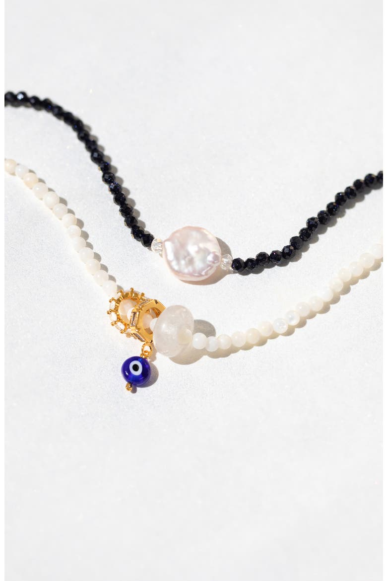 Palawan Pearl Beaded Necklace, Alternate, color, GOLD/PEARL