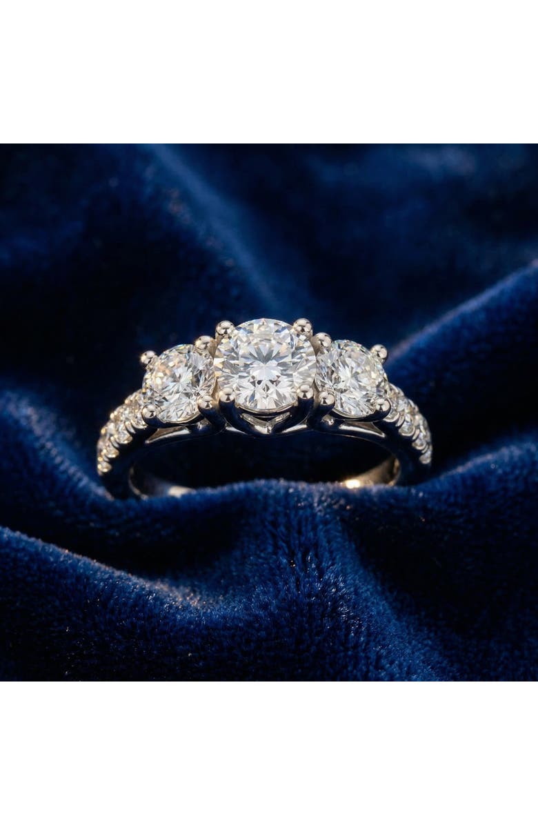 Bliss Diamond 1 1/4ct Three Stone Lab Grown Diamond Engagement Ring 14K Gold, Alternate, color, 14K White Gold