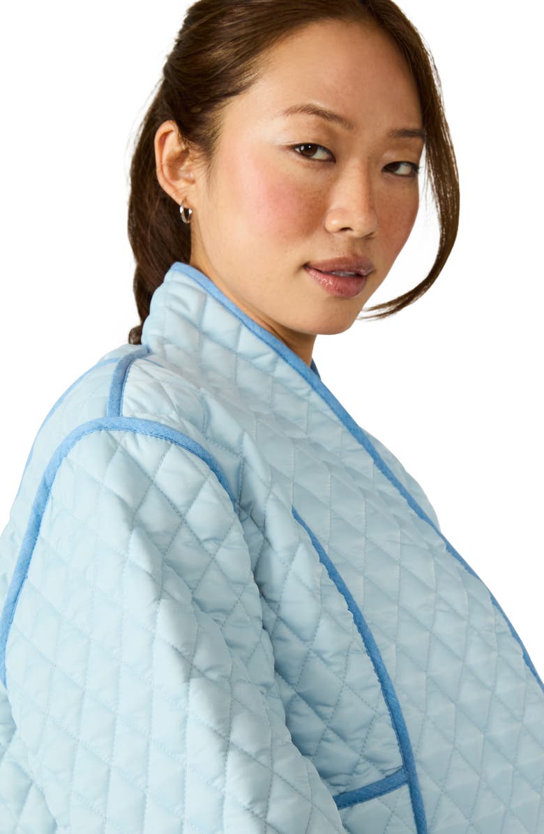 Steve Madden Adalynn Quilted Crop Jacket, Alternate, color, Arctic Blue