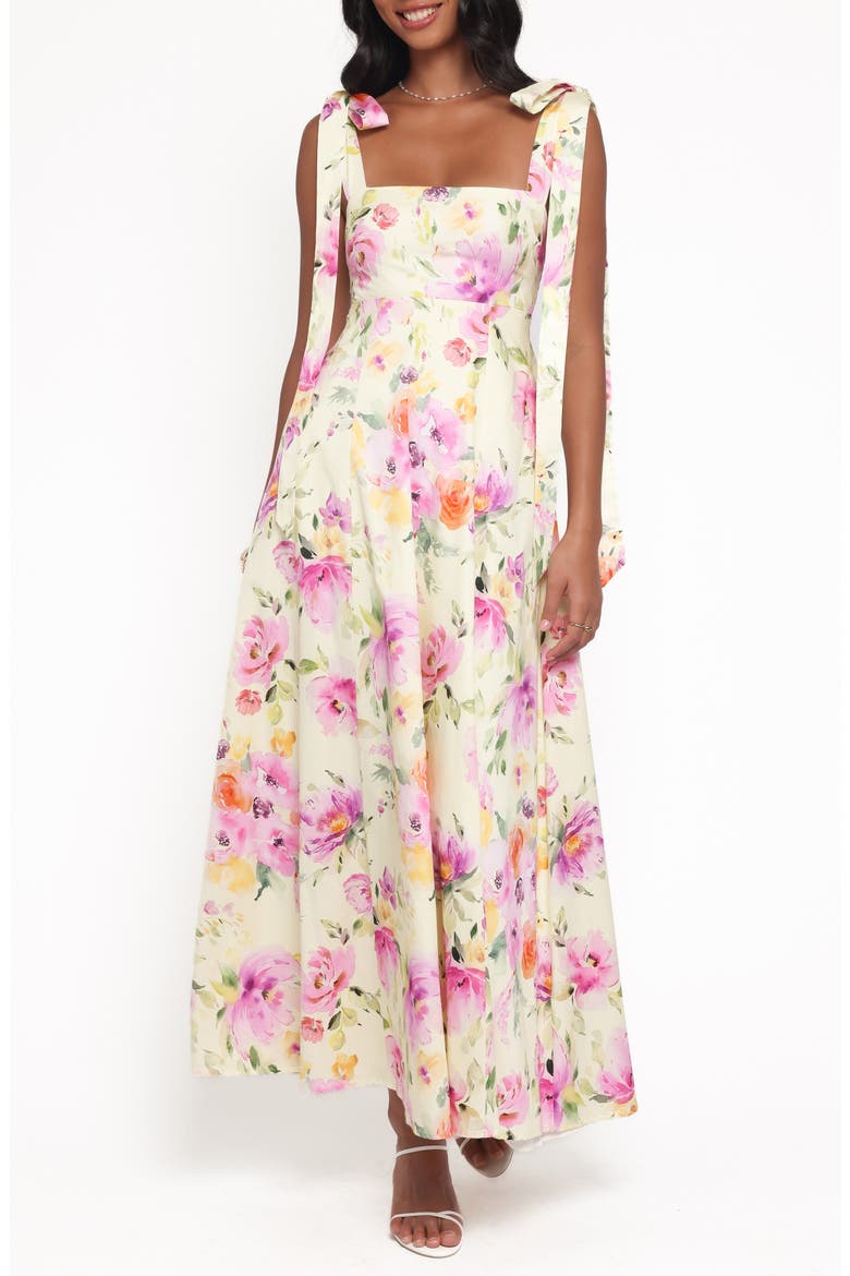 Ellody Floral Maxi Dress, Main, color, YELLOW PETUNIA