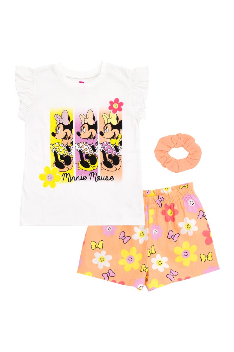 Minnie Mouse Top and Shorts Set, Main, color, White Peach Floral