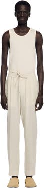 SANDRO Elasticated linen trousers