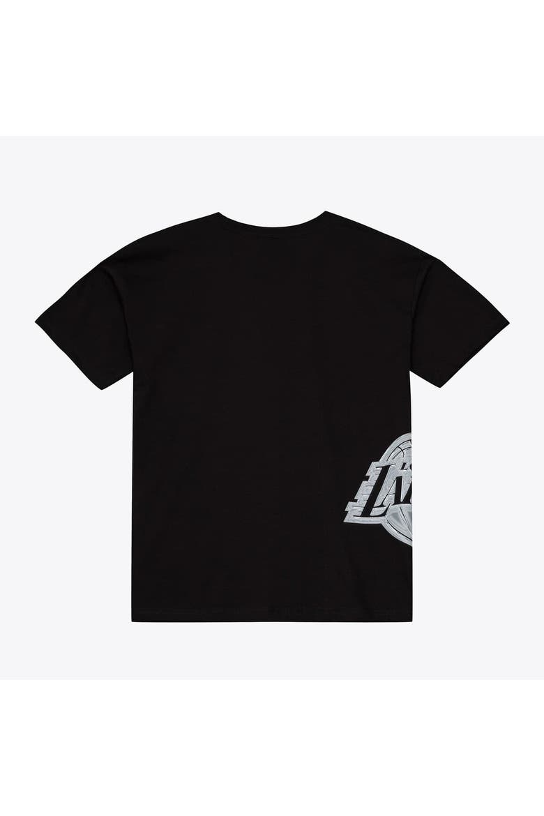 Men's Mitchell & Ness Black Los Angeles Lakers Chrome Heritage T-Shirt, Alternate, color, Black