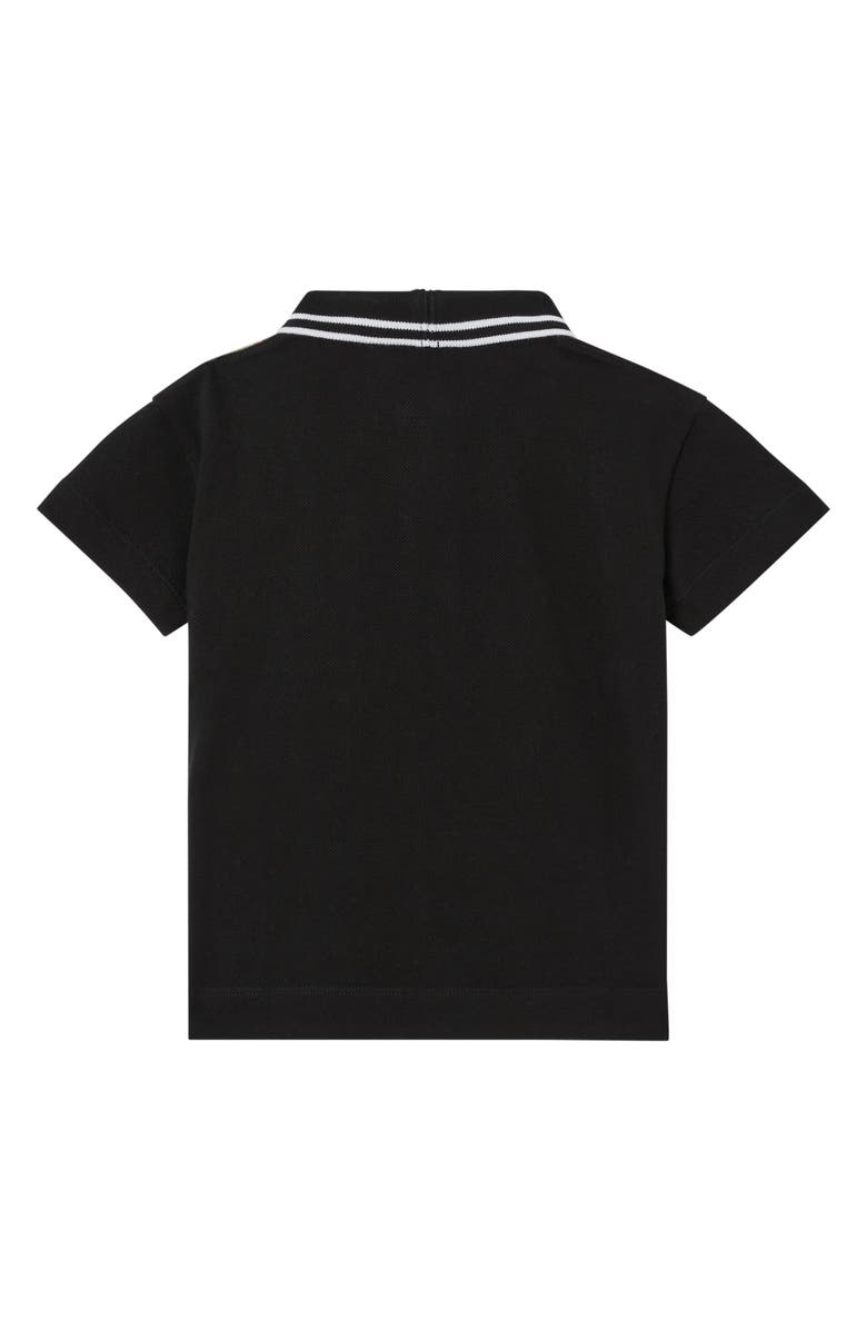Burberry Kids' Mini Matthew Check Panel Piqué Polo, Alternate, color, 