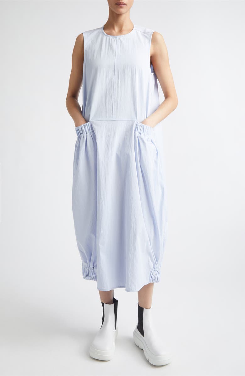 MELITTA BAUMEISTER Cotton Blend Side Pocket Dress, Main, color, Soft Blue