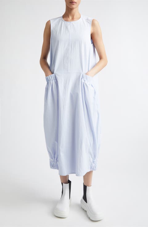 Cotton Blend Side Pocket Dress