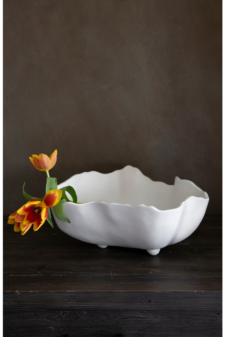Vida Large Bowl, Alternate, color, White