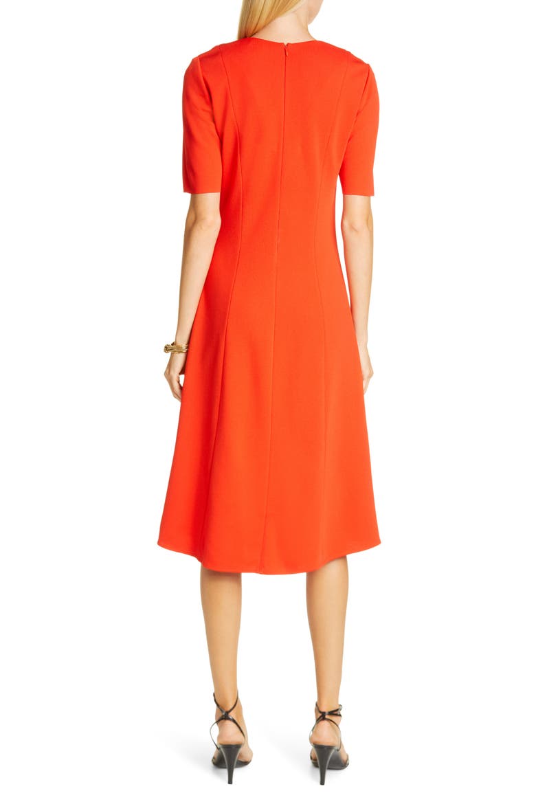 V-Neck Milano Sweater Dress, Alternate, color, GERANIUM