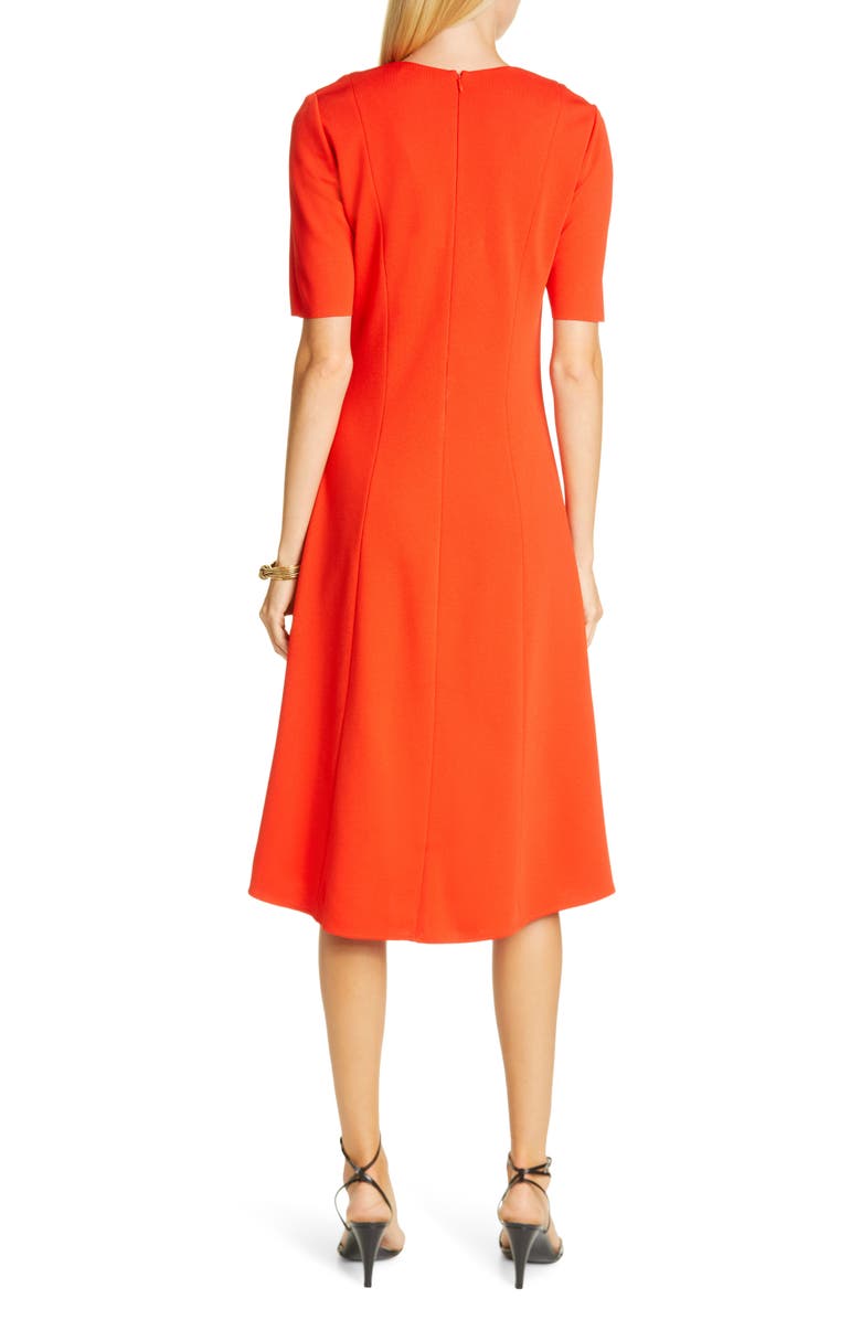 St. John Collection V-Neck Milano Sweater Dress, Alternate, color, 