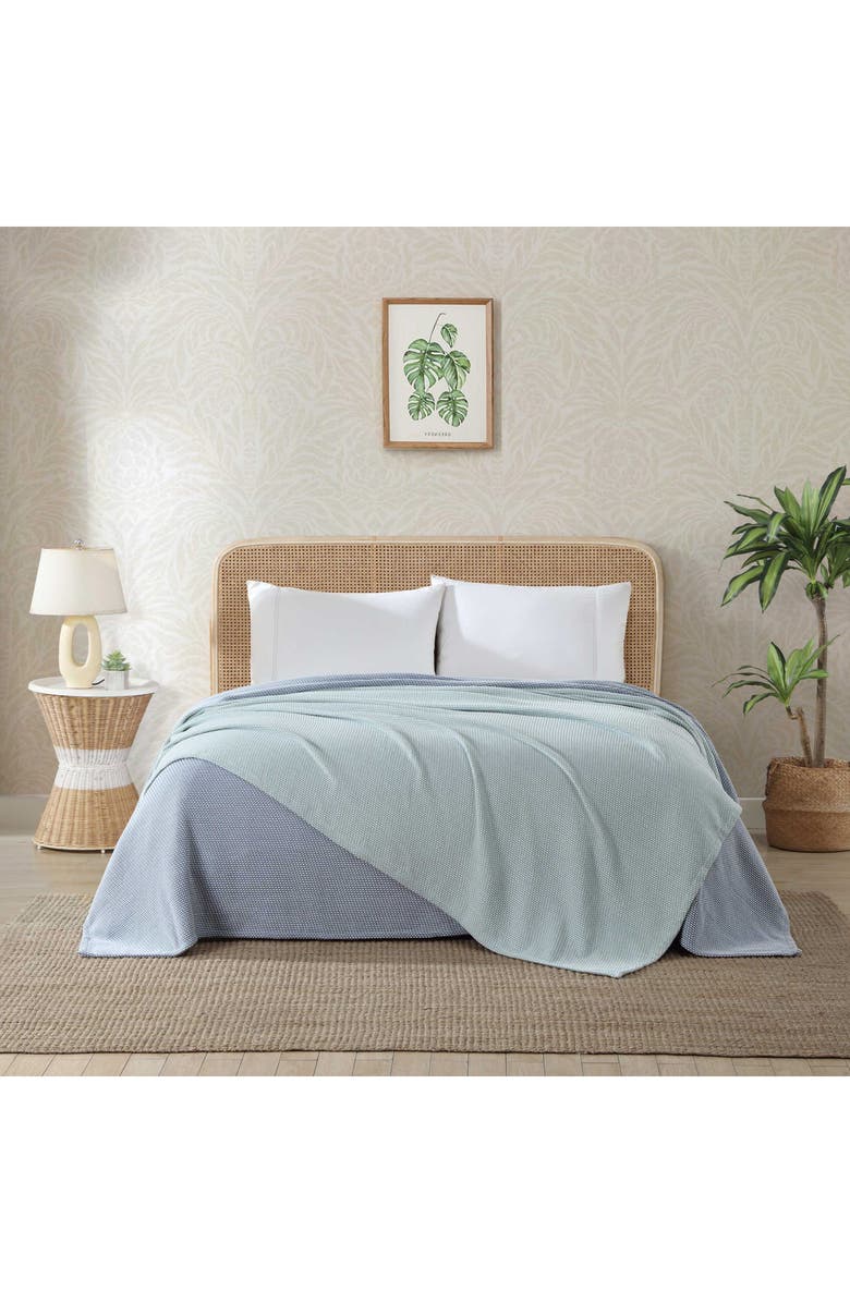 Tommy Bahama Island Comfort Cotton Chenille Blanket, Alternate, color, Blue