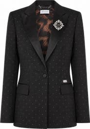 PHILIPP PLEIN Boyfriend Fit Blazer Crystal Strass Women