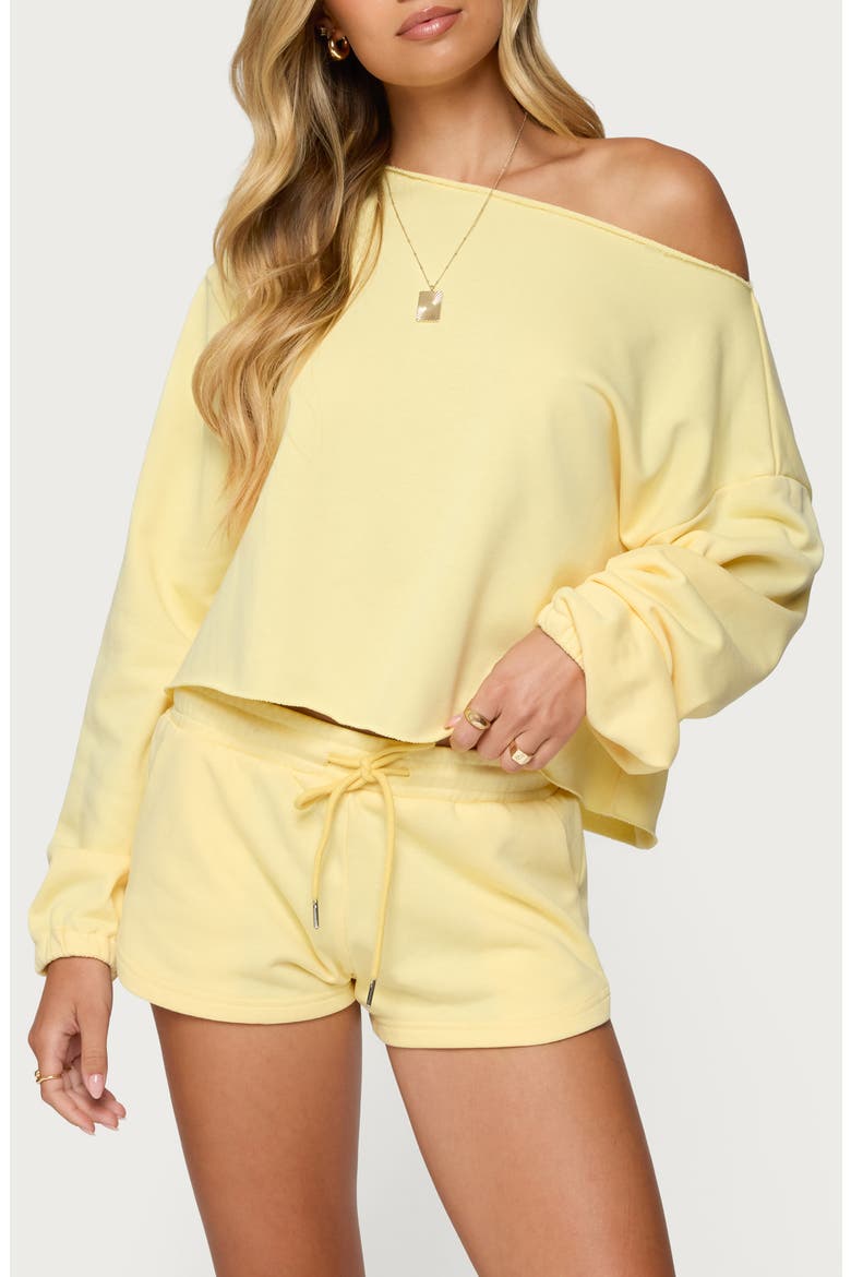 Kordelia One-Shoulder Sweatshirt, Main, color, YELLOW