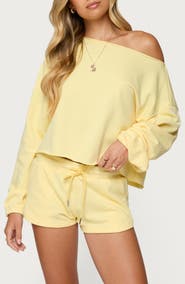 EDIKTED Kordelia One-Shoulder Sweatshirt
