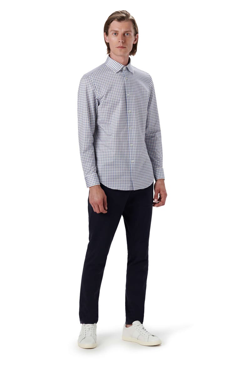 OoohCotton® Check Button-Up Shirt, Alternate, color, SAND