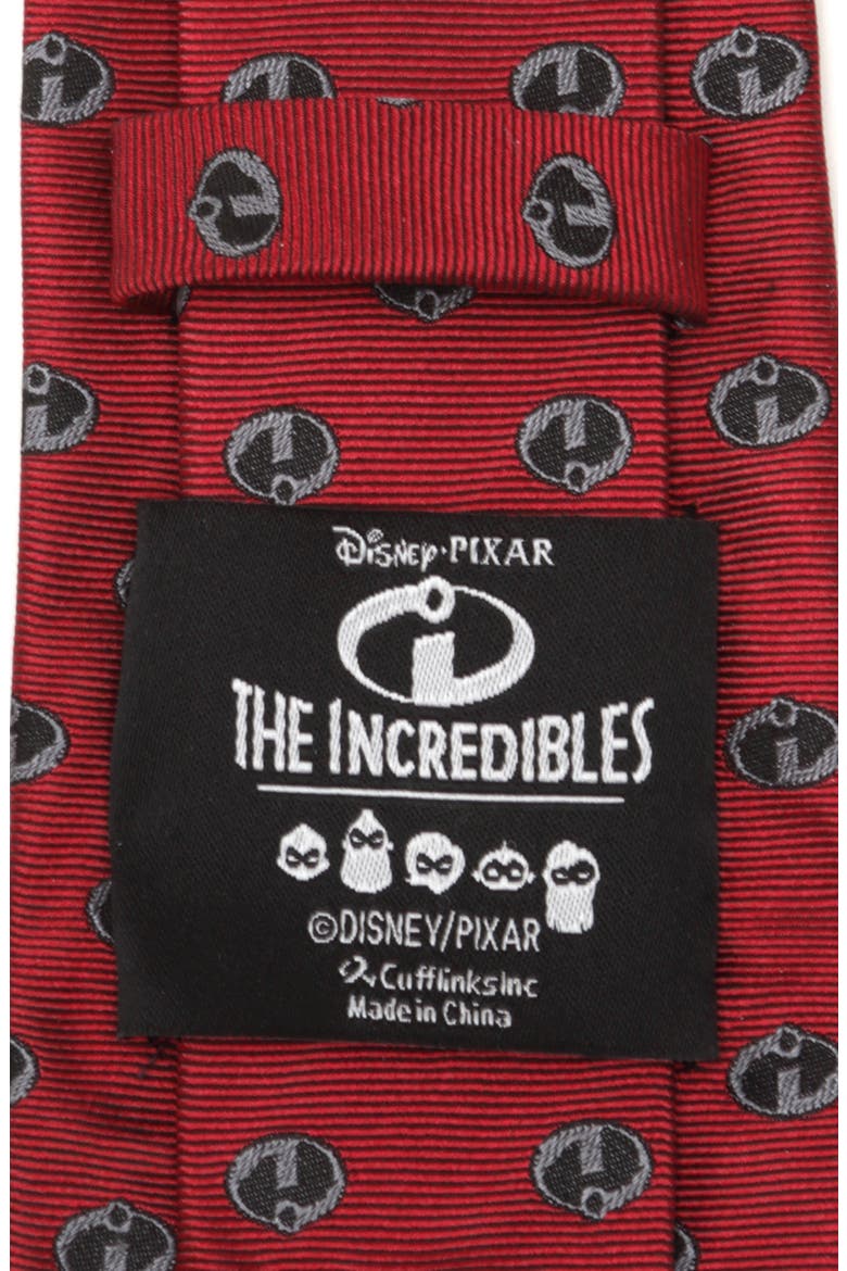 The Incredibles Logo Red Silk Tie, Alternate, color, RED