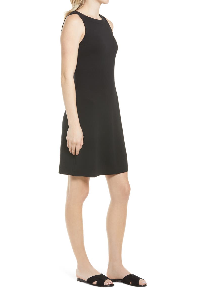 Sleeveless Sheath Minidress, Alternate, color, BLACK