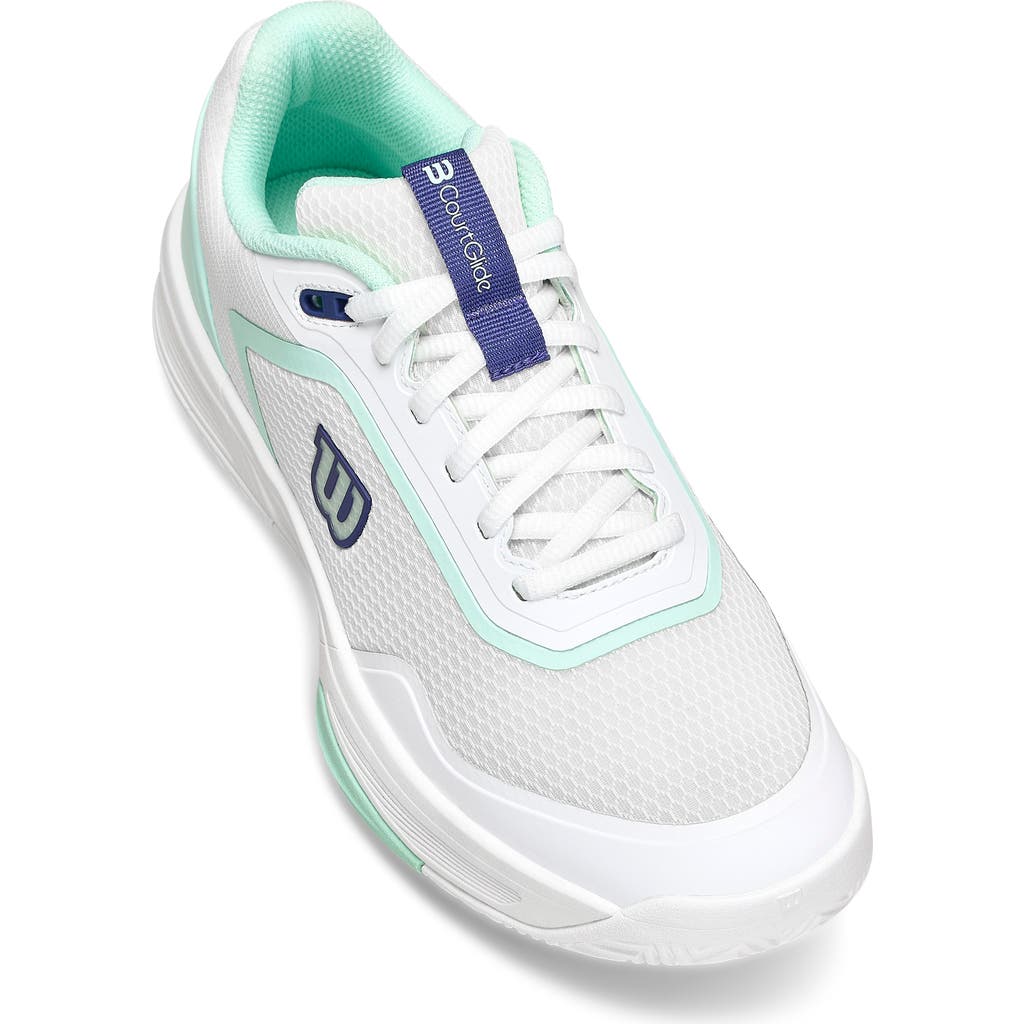 Wilson Courtglide Tennis Sneaker In White/bay/skipper Blue