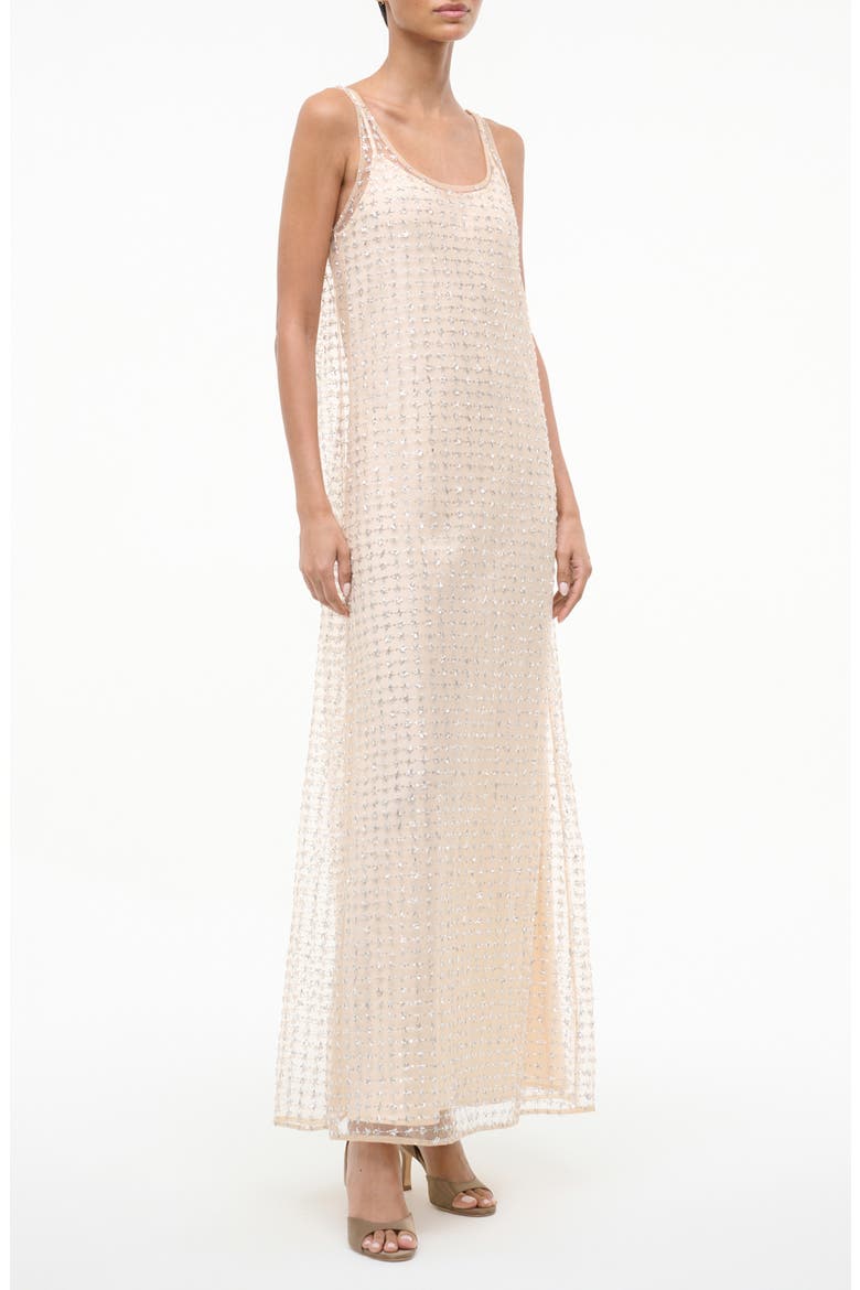 Aurielle Beaded Tulle Gown, Alternate, color, STARDUST
