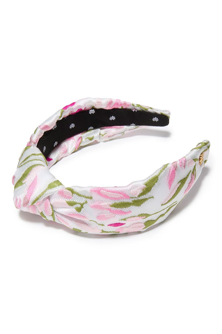 Tulip Print Knotted Headband, Main, color, BLUSH