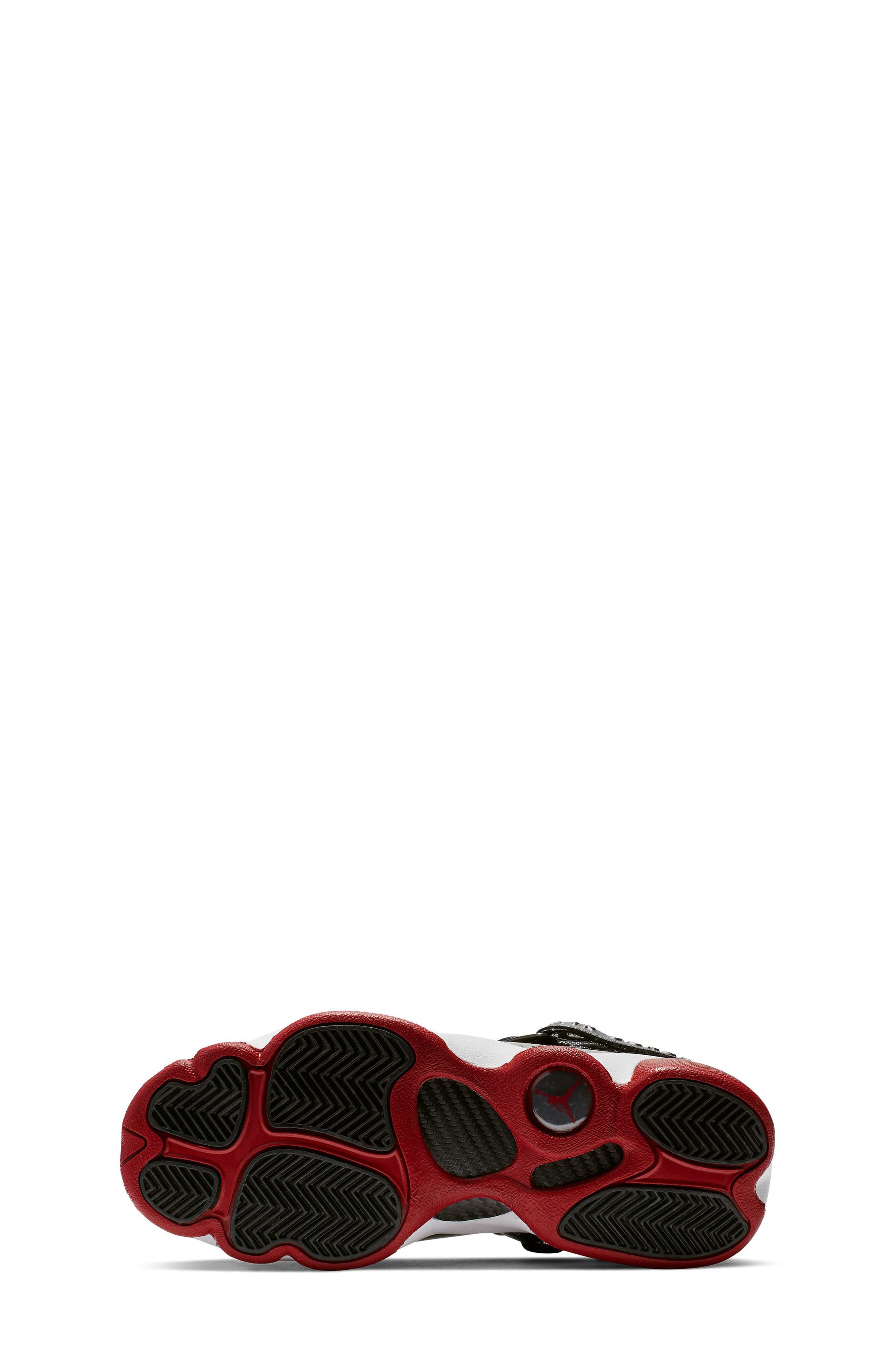 Kids' Jordan 6 Rings High Top Sneaker, Alternate, color, 062 BLACK/V RED