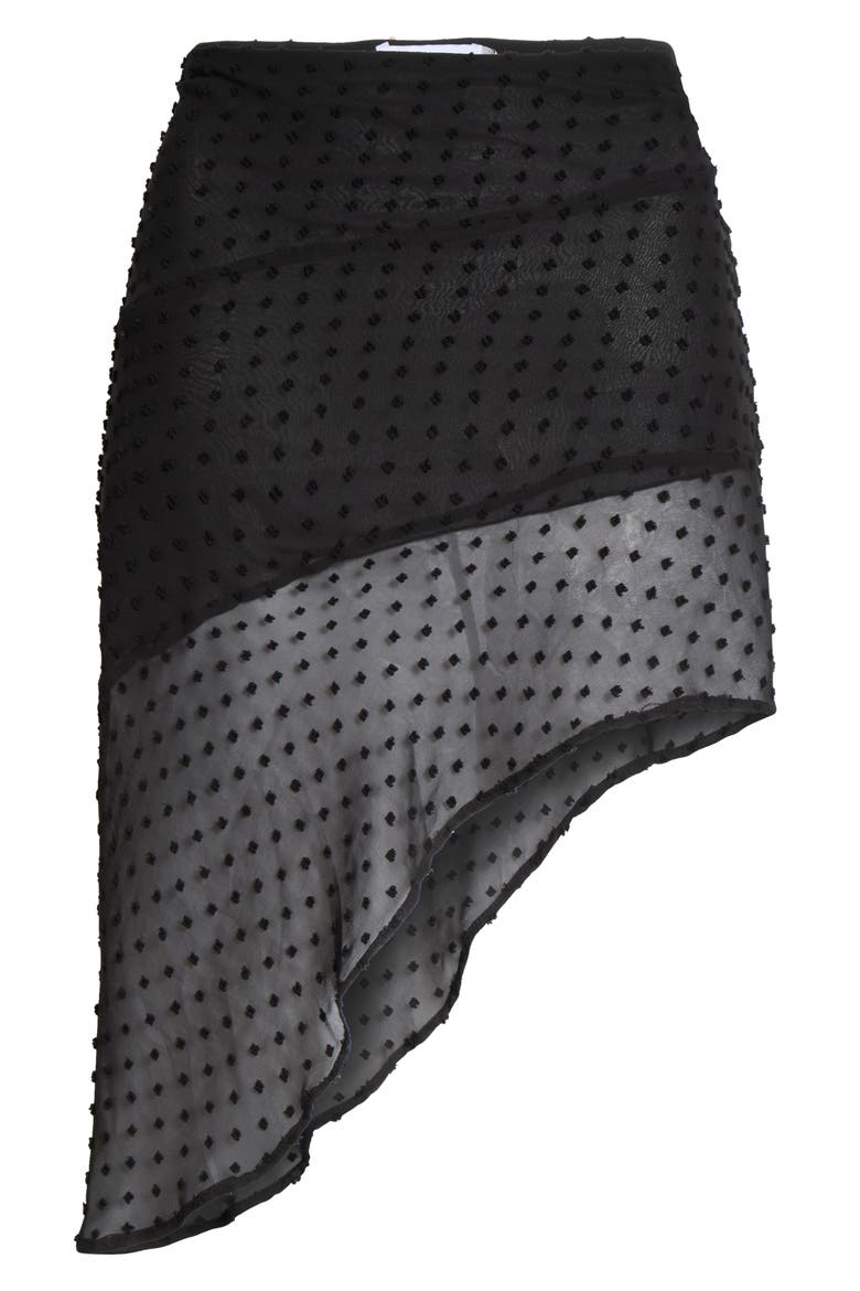 The Harley Asymmetric Miniskirt, Alternate, color, BLACK