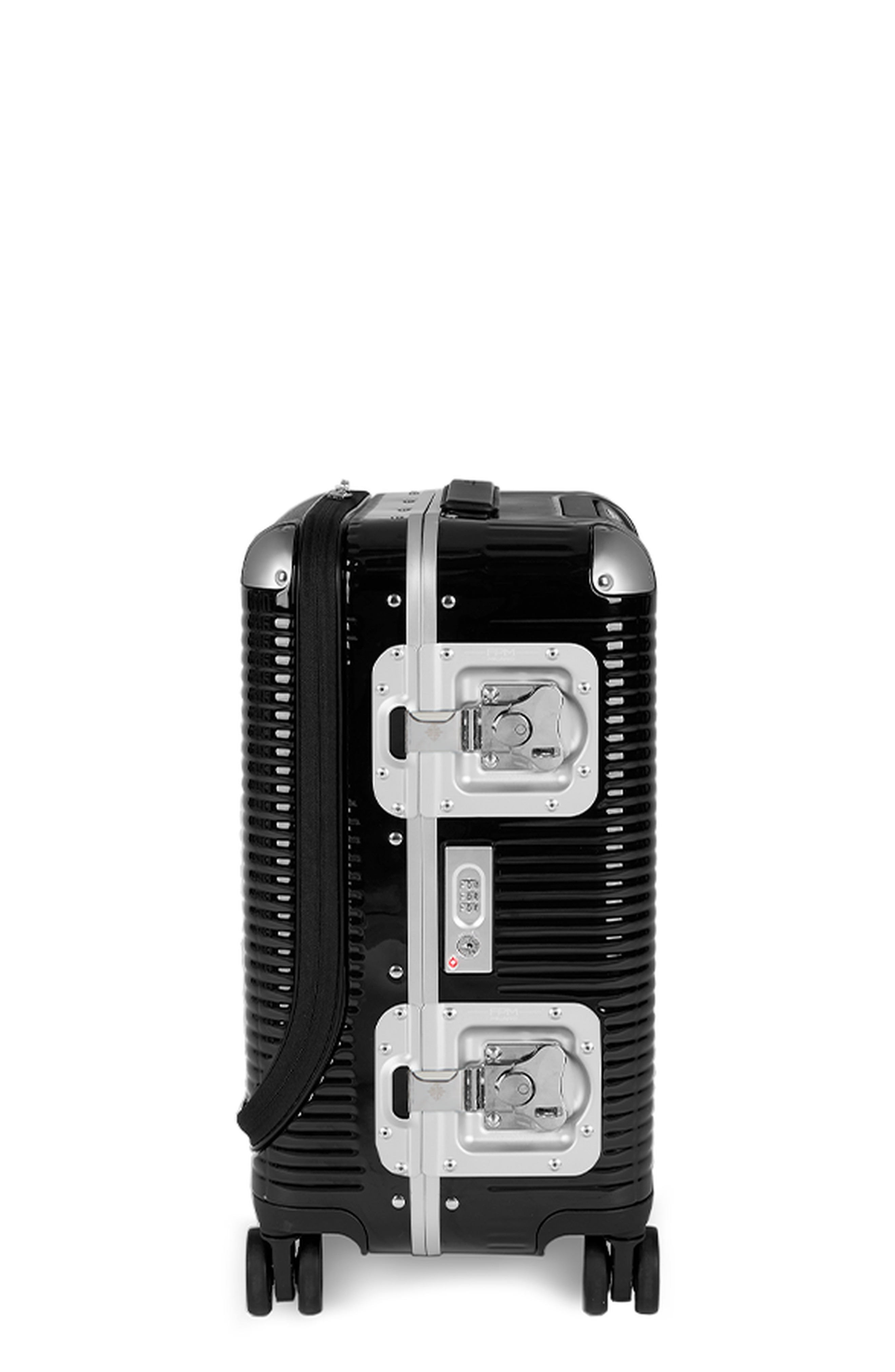 FPM - Fabbrica Pelletterie Milano - US Bank Light Spinner 53 Front Pocket Luggage, Alternate, color, Licorice Black