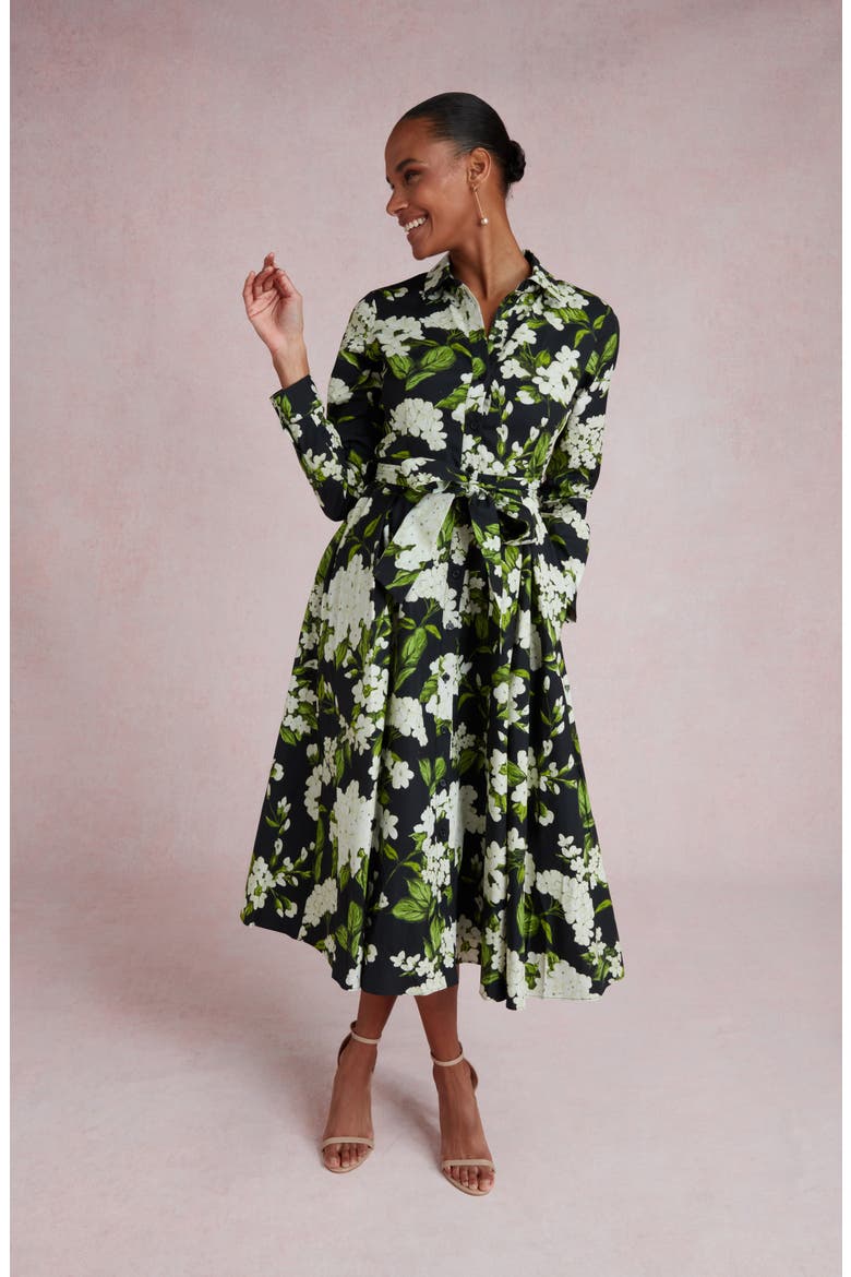 long sleeve cotton midi dress Glory. Long Sleeve Button Down Midi Dress  ELF