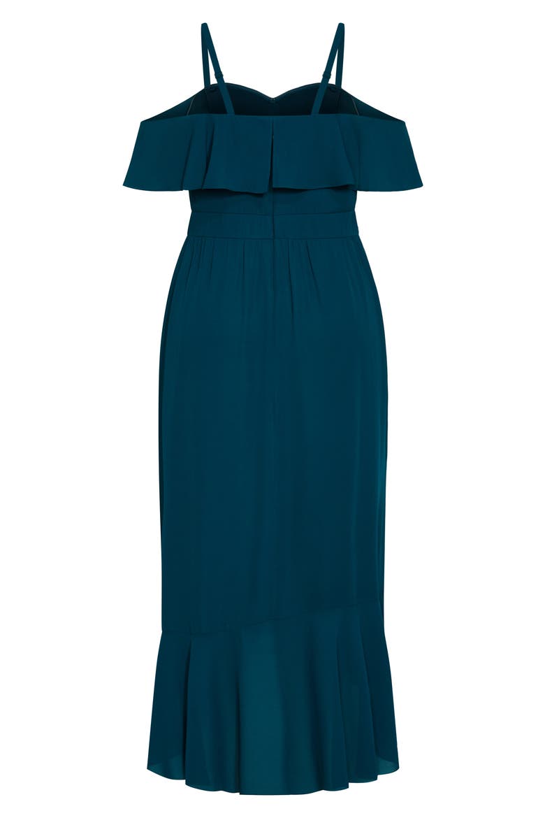 Remi Ruffle Maxi Dress, Alternate, color, EMERALD