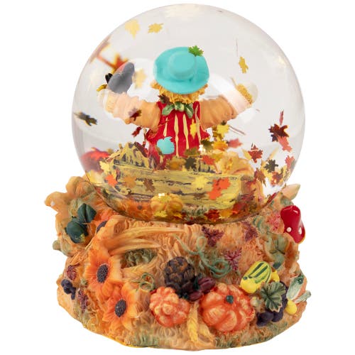 Northlight Scarecrow Happy Fall Harvest Snow Globe In Multi