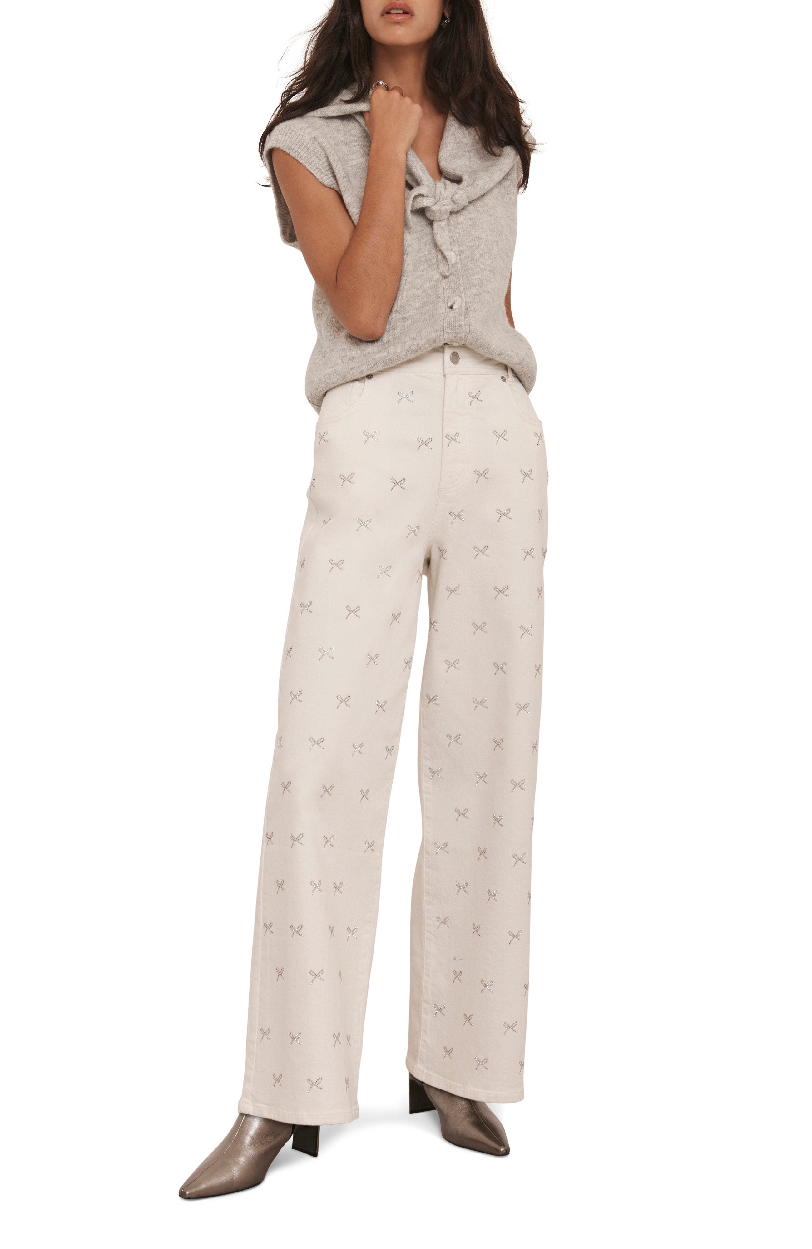 Embellished Wide Jeans