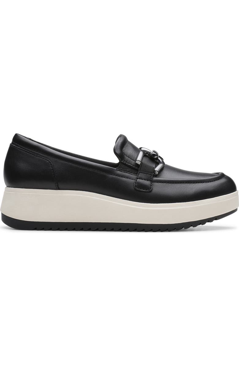 Clarks<sup>®</sup> Zylah Top Wedge Loafer - Wide Width Available, Alternate, color, Black