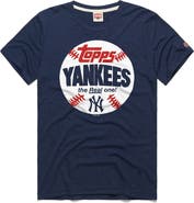 Homage Men's Homage Navy New York Yankees MLB x Topps Baseball The Real One Tri-Blend T-Shirt