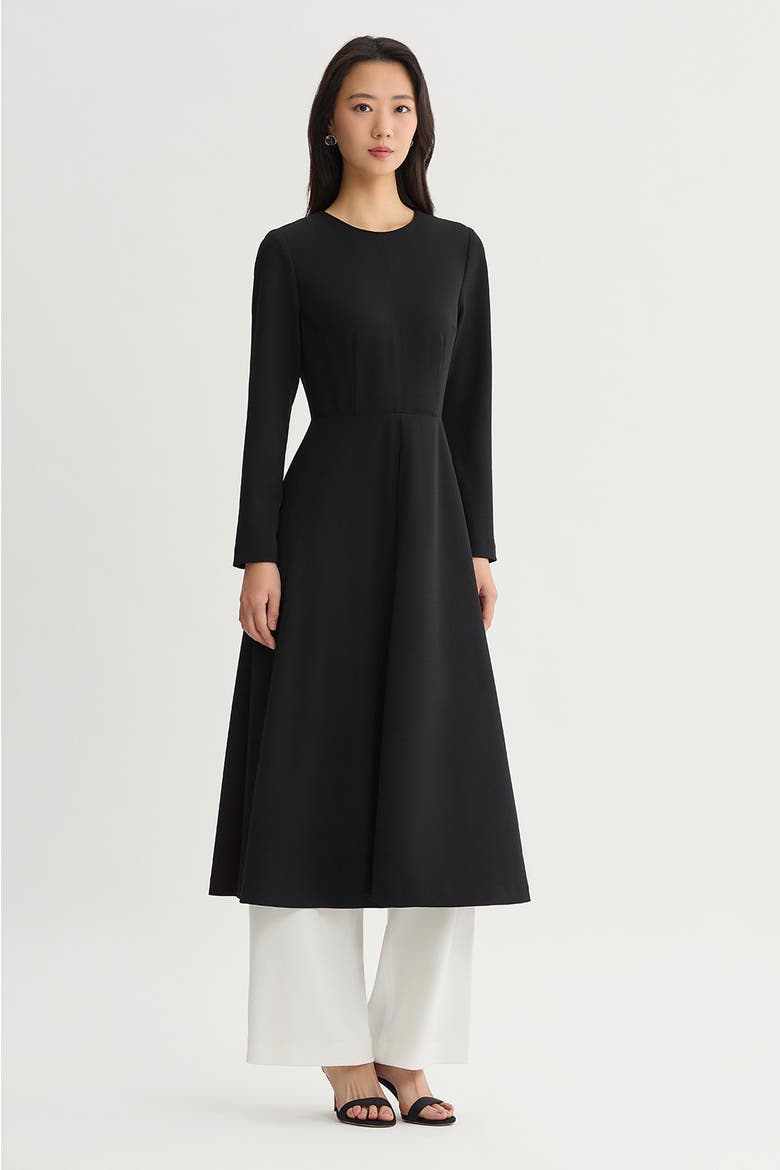 x Anna Marie Modern Longline Slit Blouse, Alternate, color, Black