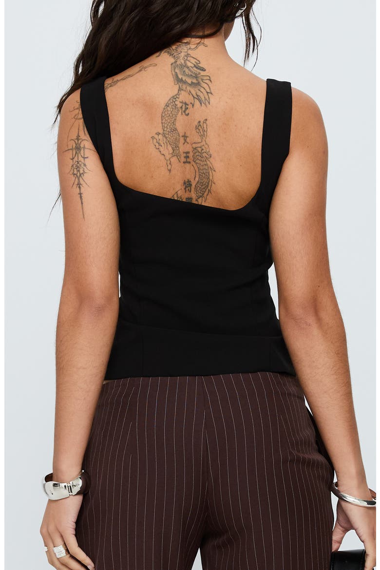 Zamie Square Neck Sleeveless Top, Alternate, color, BLACK
