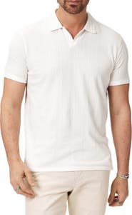 John Varvatos Zion Jacquard Organic Cotton Polo