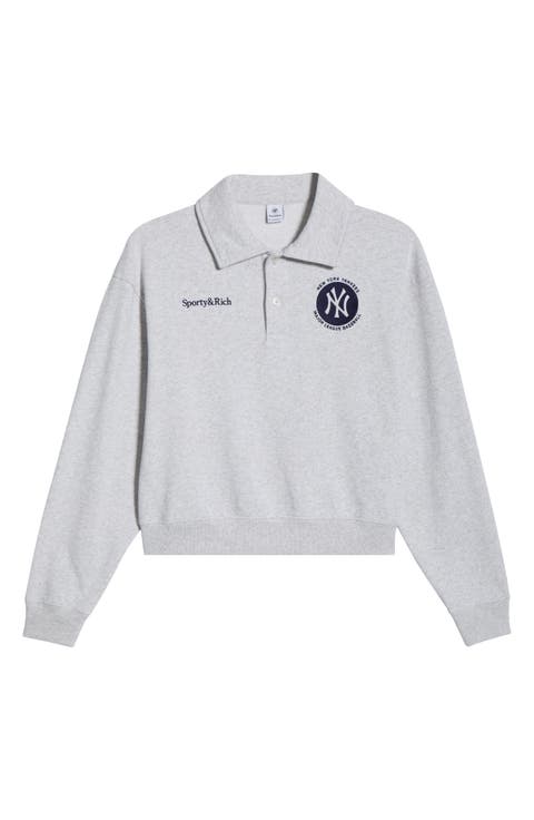 トップス SPORTY&RICH SPORTS HALF ZIP SWEAT Sporty & Rich - Gray Half-Zip Sweatshirt