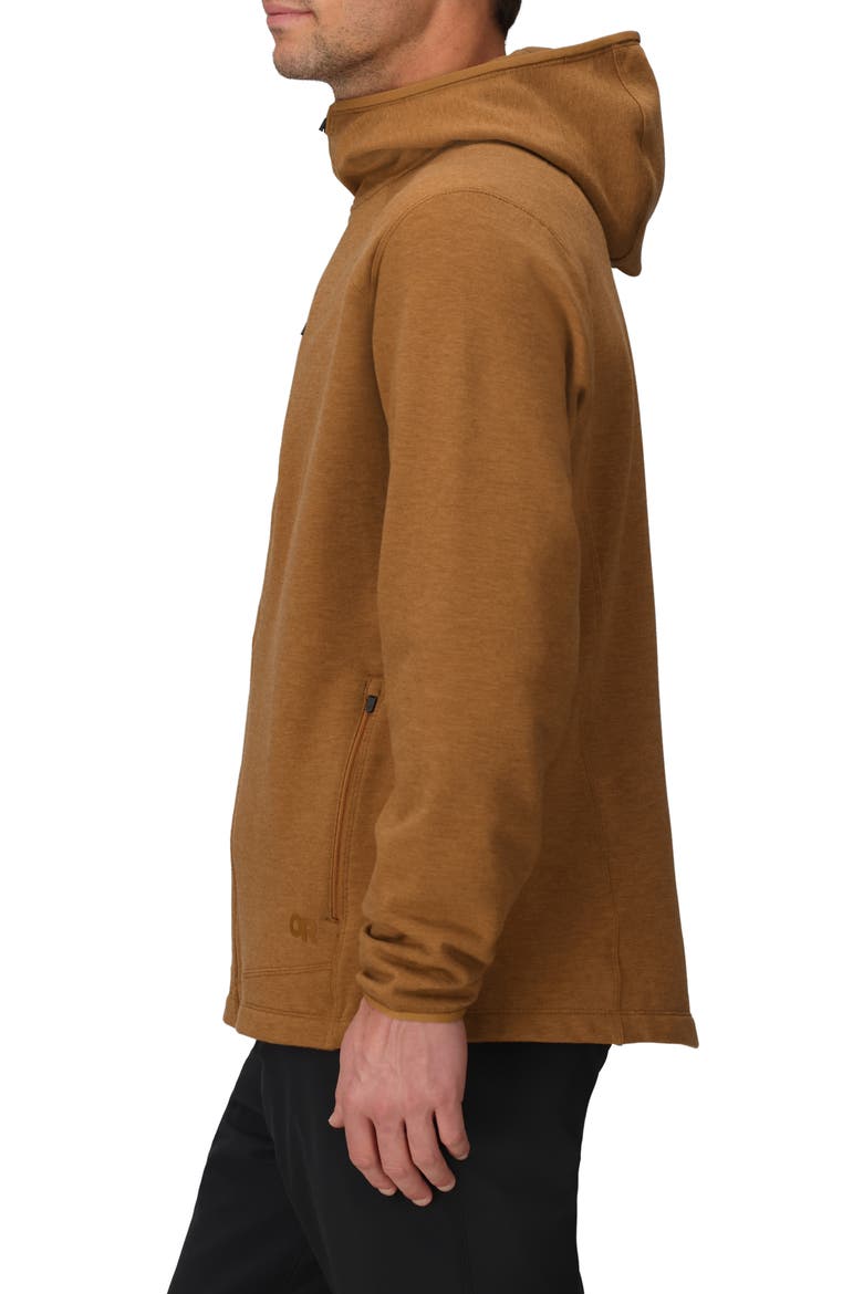 Crescent Fleece Hooded Jacket, Alternate, color, BRONZE