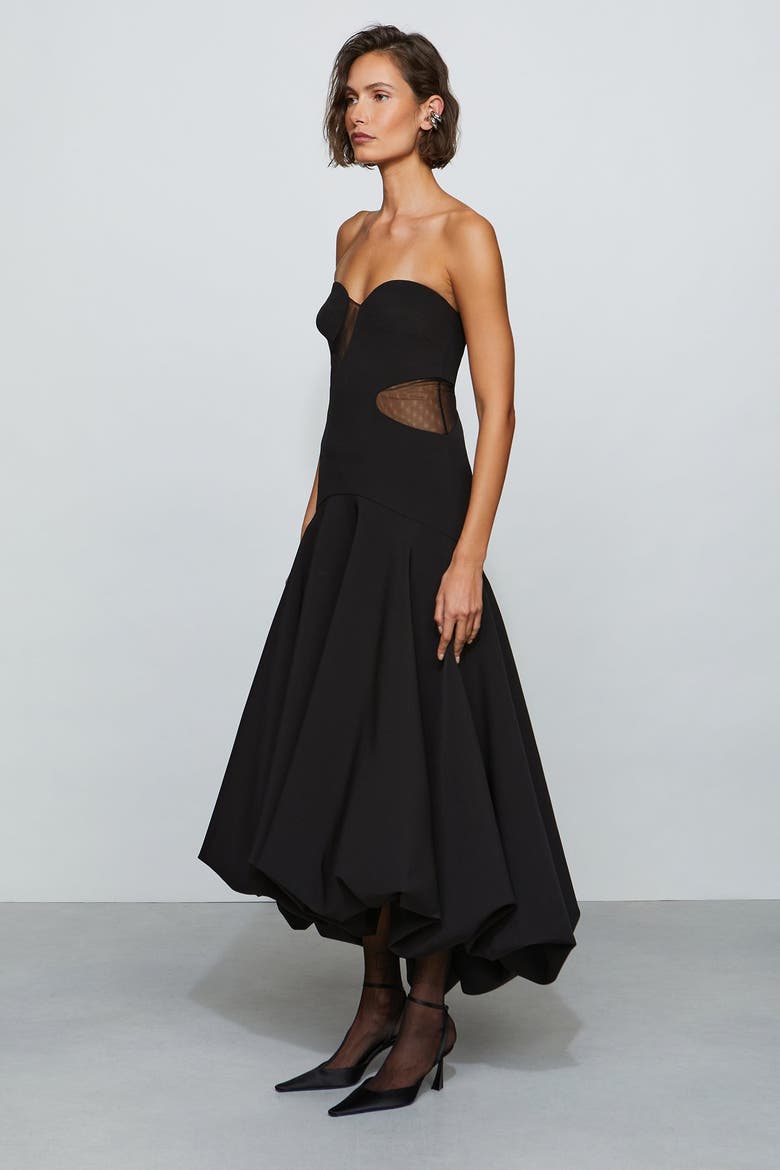 Daniella Bubble Dress, Alternate, color, Black